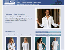 Tablet Screenshot of nightsweatssleepwear.com